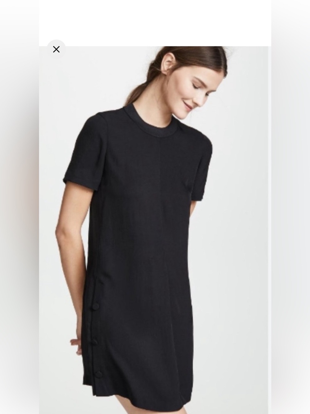 Rag & Bone Aiden Black T-Shirt Shift Dress Size S